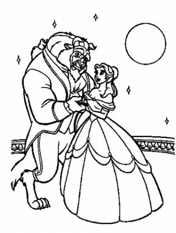 free beauty and the beast coloring pages