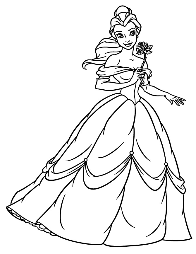 free belle coloring pages