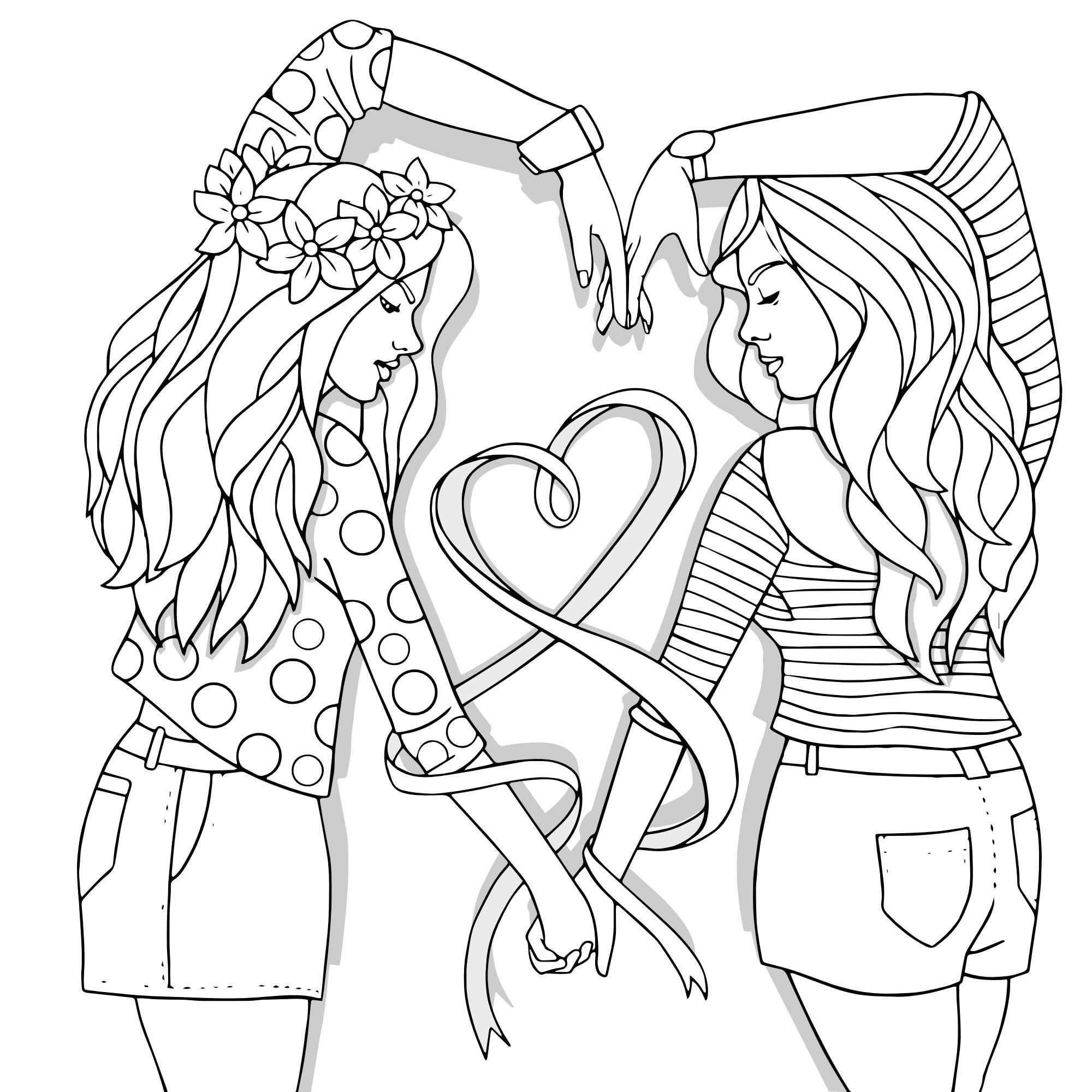 coloring pages bff
