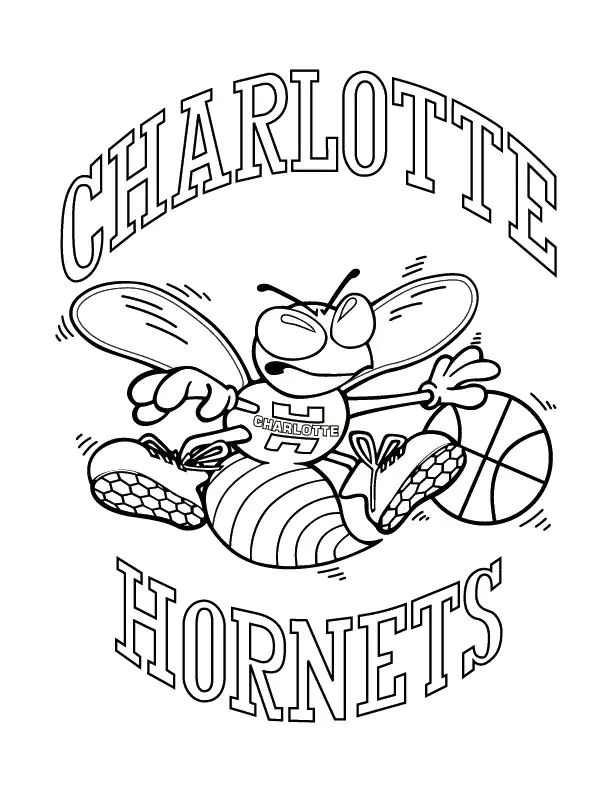 free charlotte hornets coloring pages