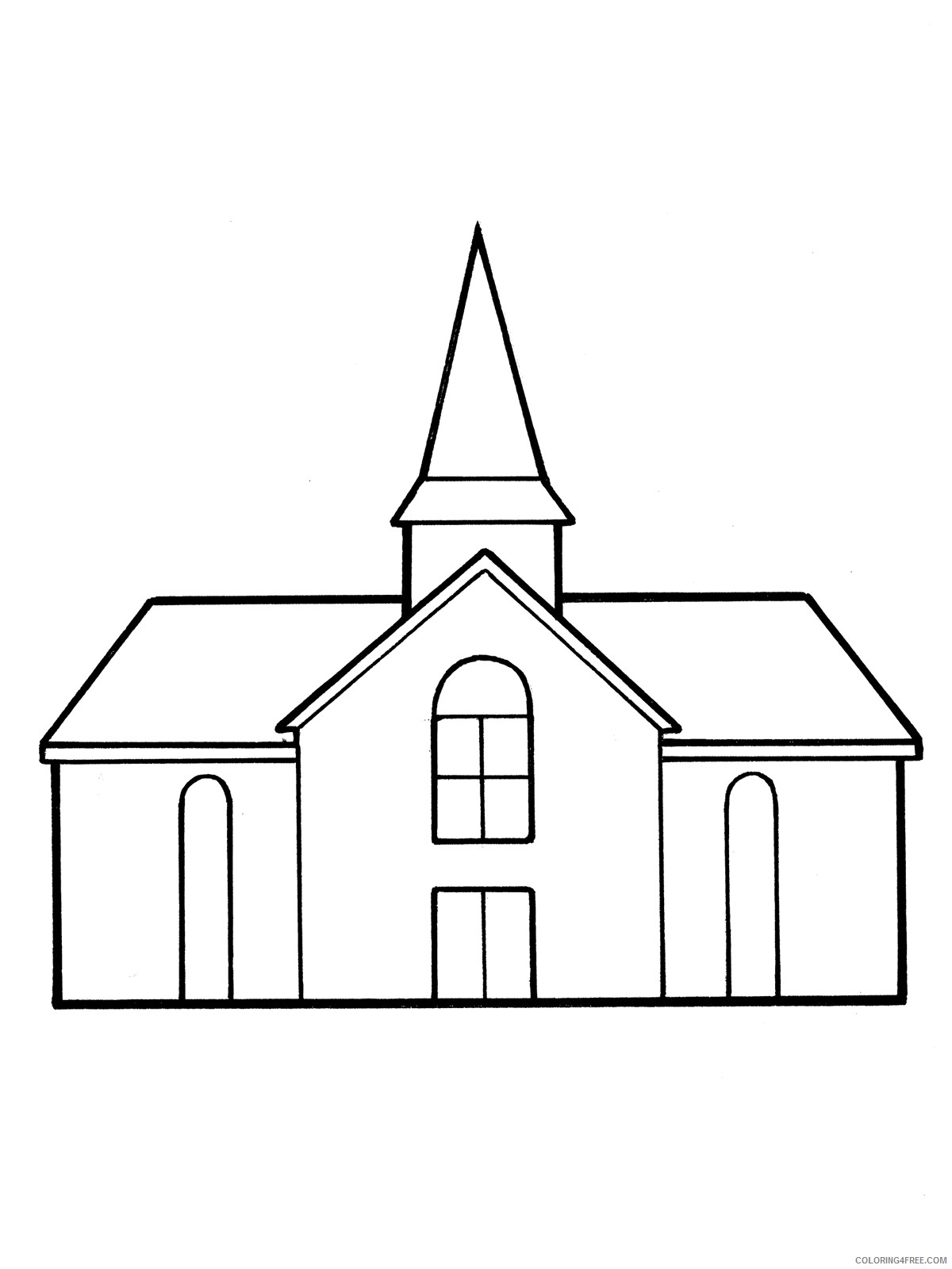 church coloring pages for kids