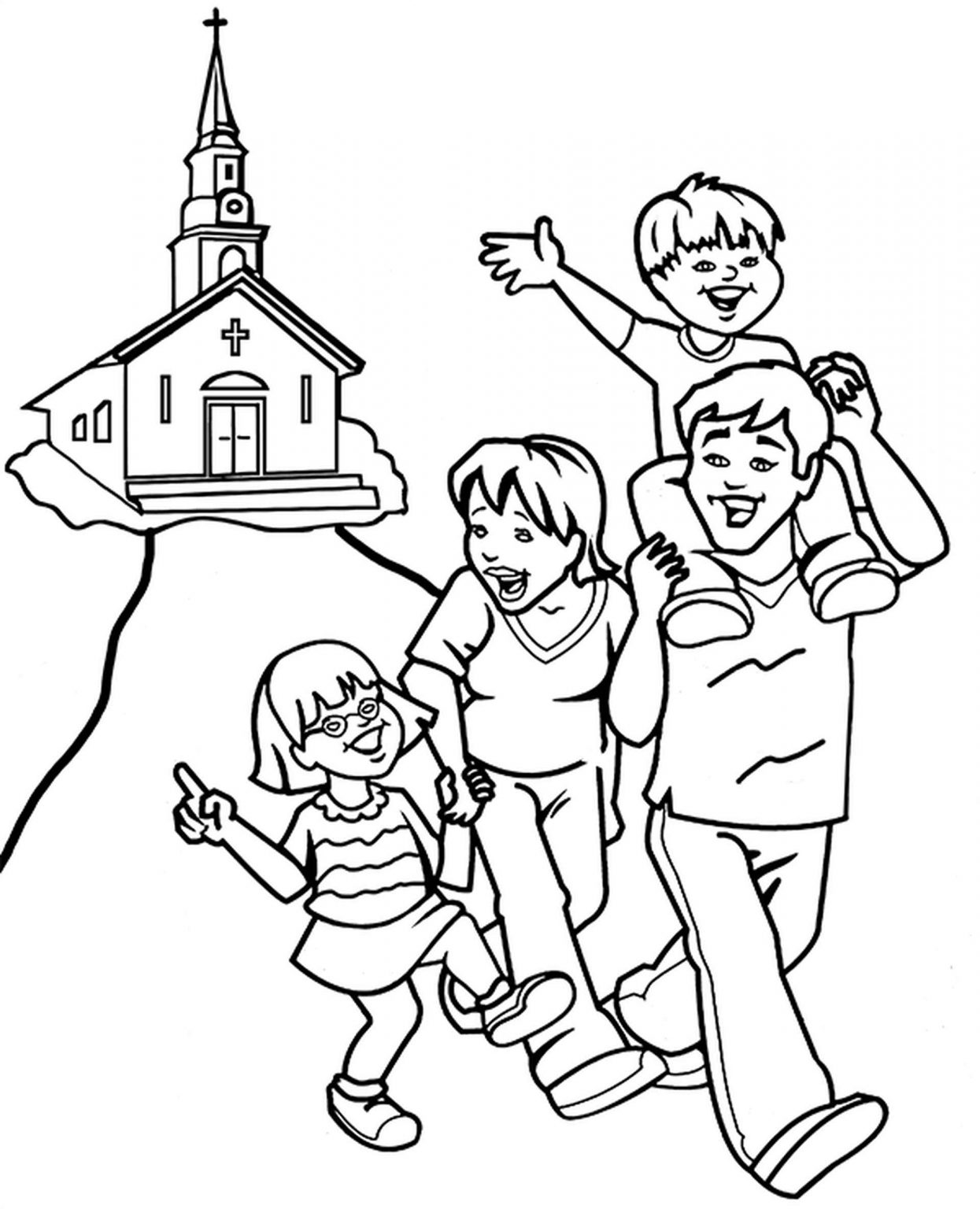 free church coloring pages