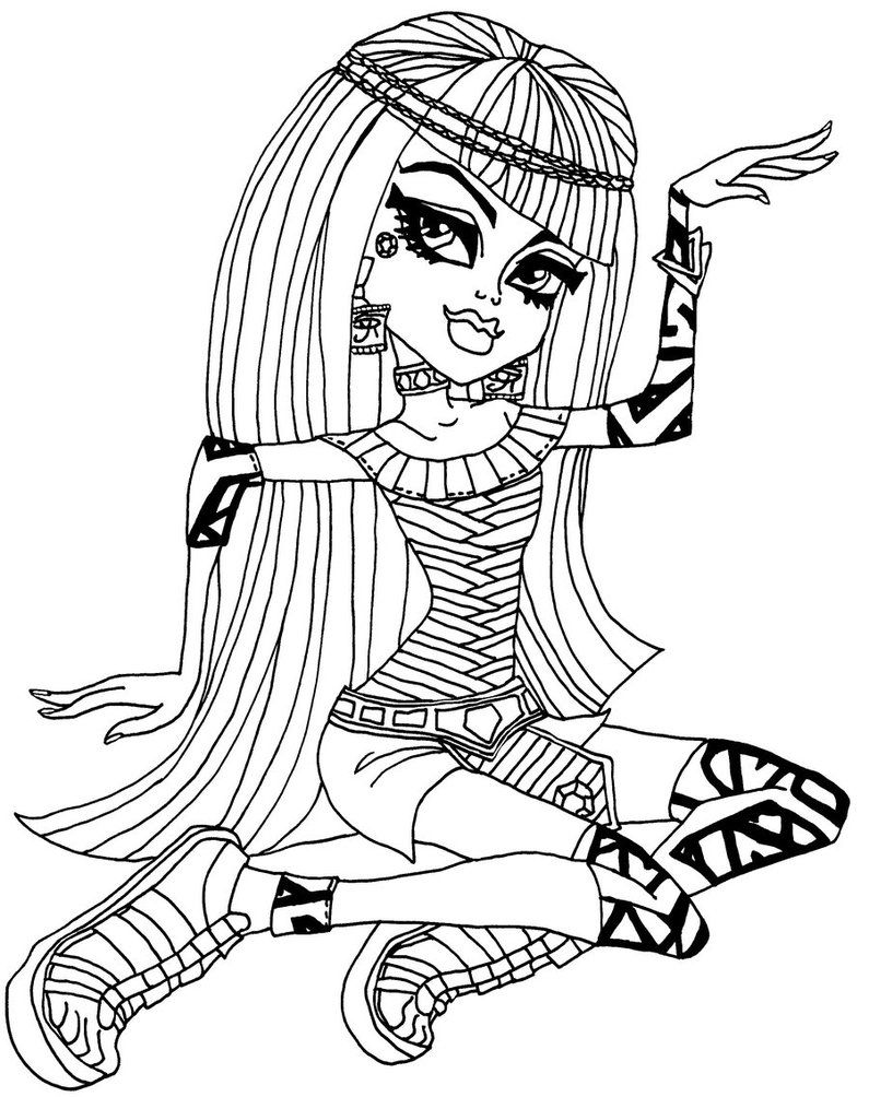 free coloring pages for girls monster high