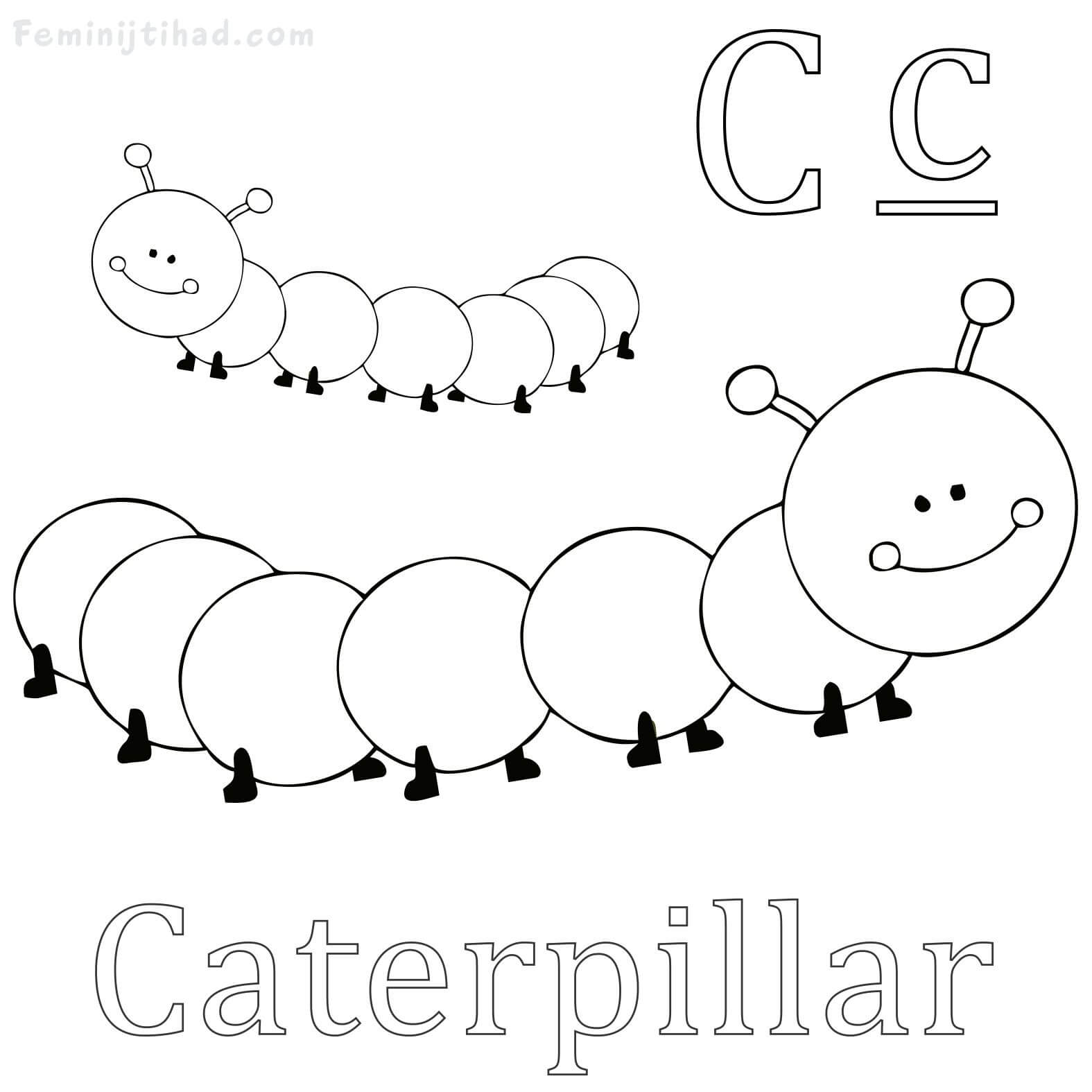 free coloring pages of a caterpillar