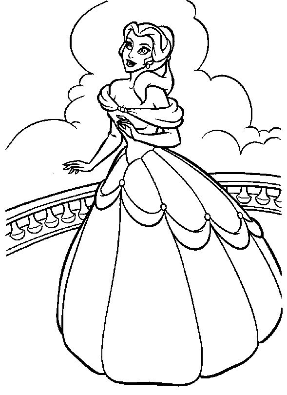 free coloring pages princess belle