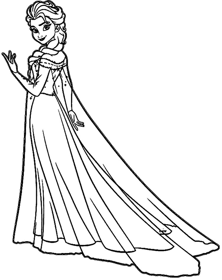 Free Elsa Coloring Pages Printable