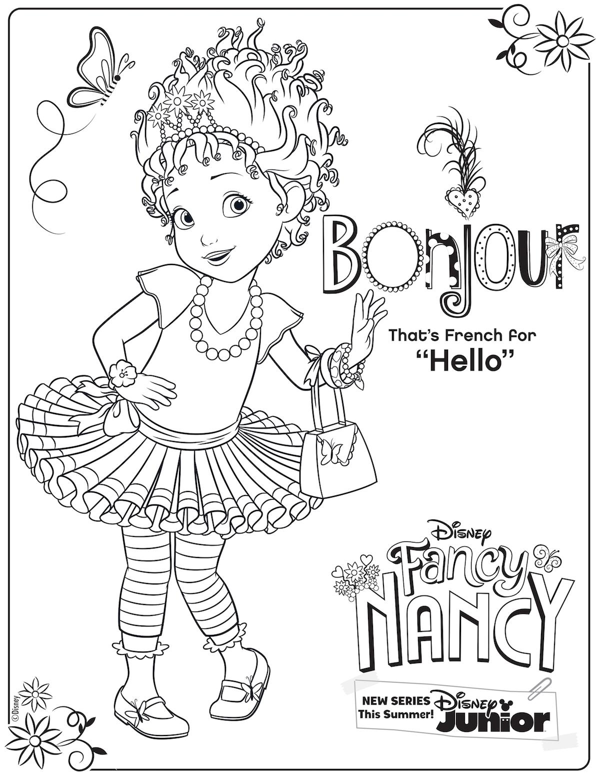disney junior fancy nancy coloring pages