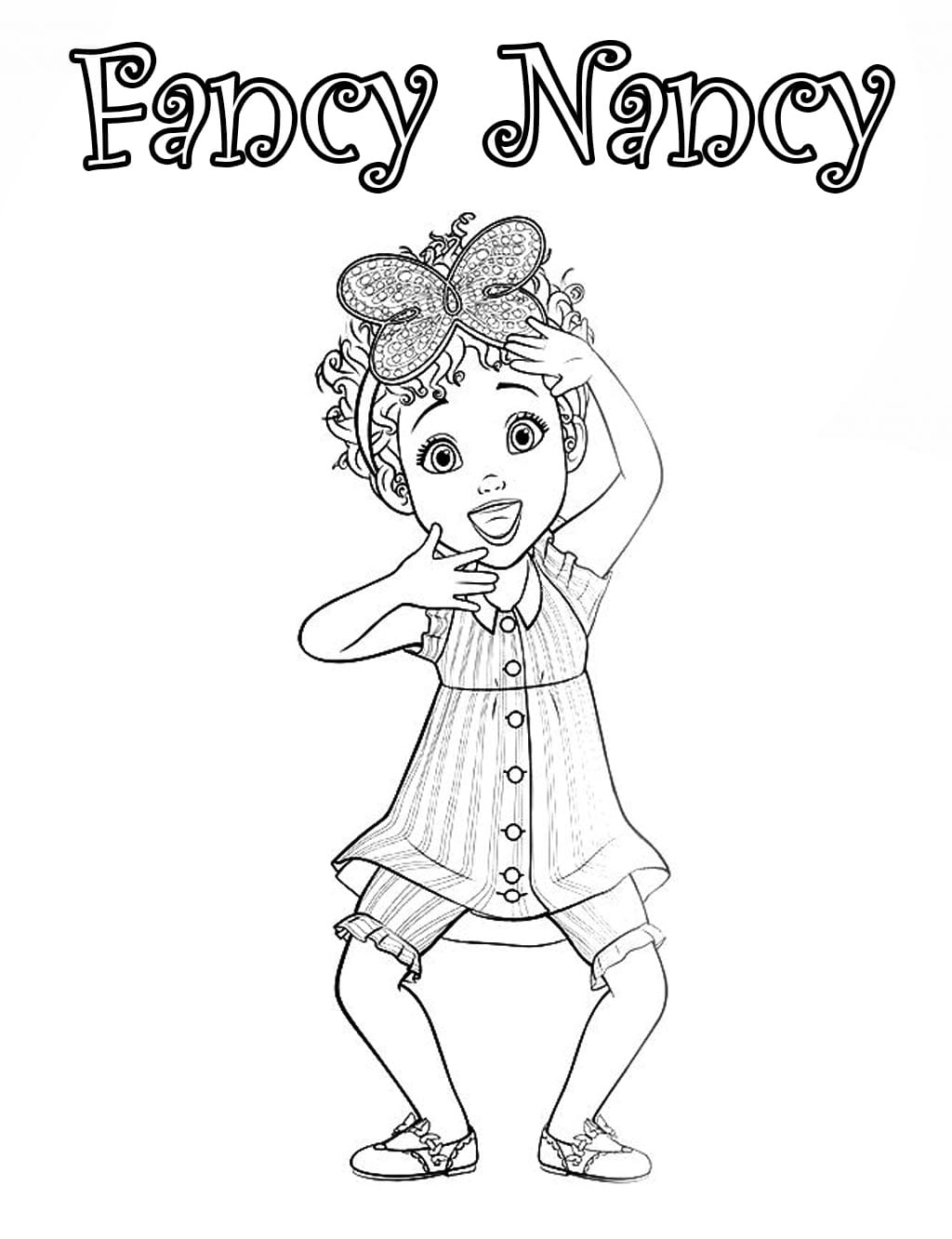 printable fancy nancy coloring pages