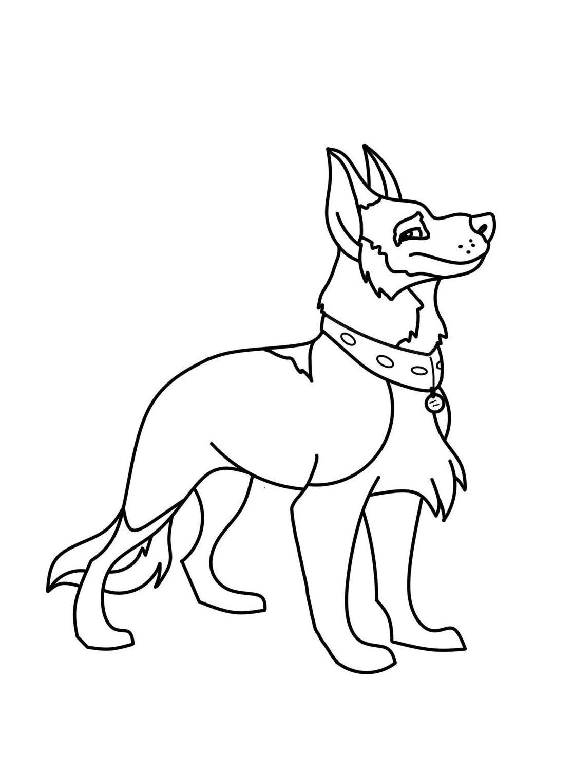realistic german shepherd dog coloring pages