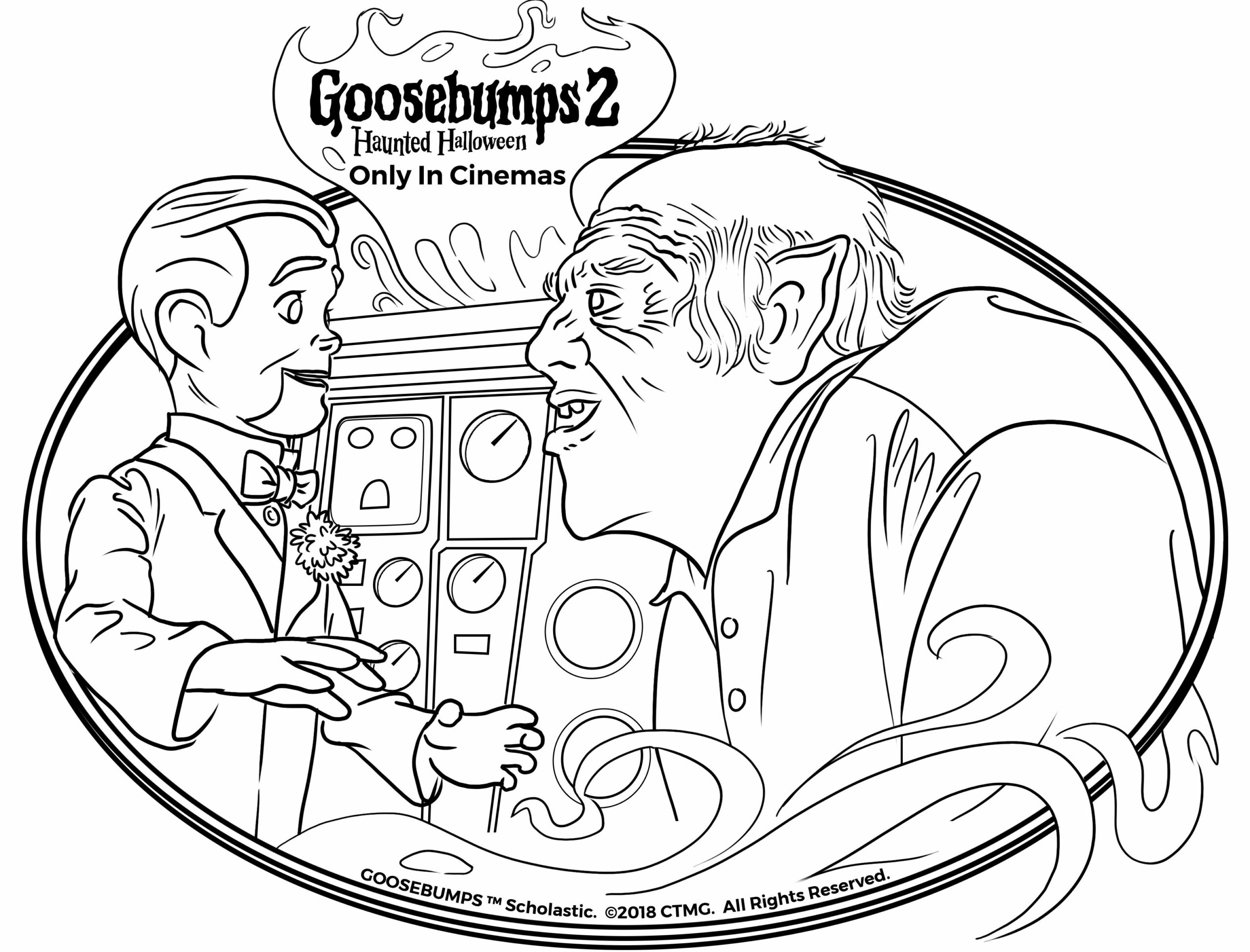 free printable goosebumps coloring pages