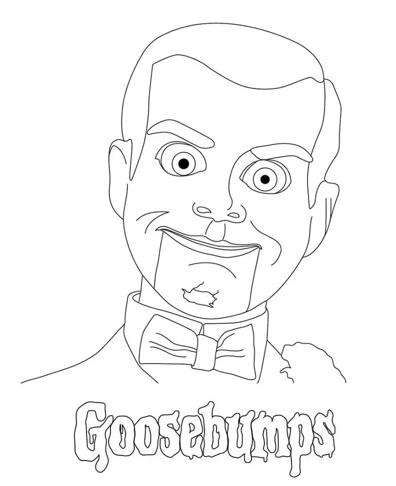 goosebumps slappy coloring pages