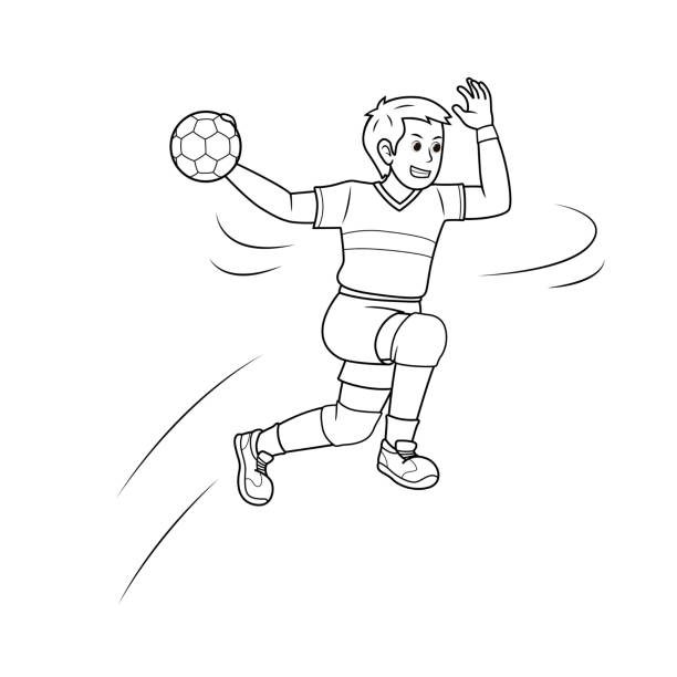 free handball coloring pages