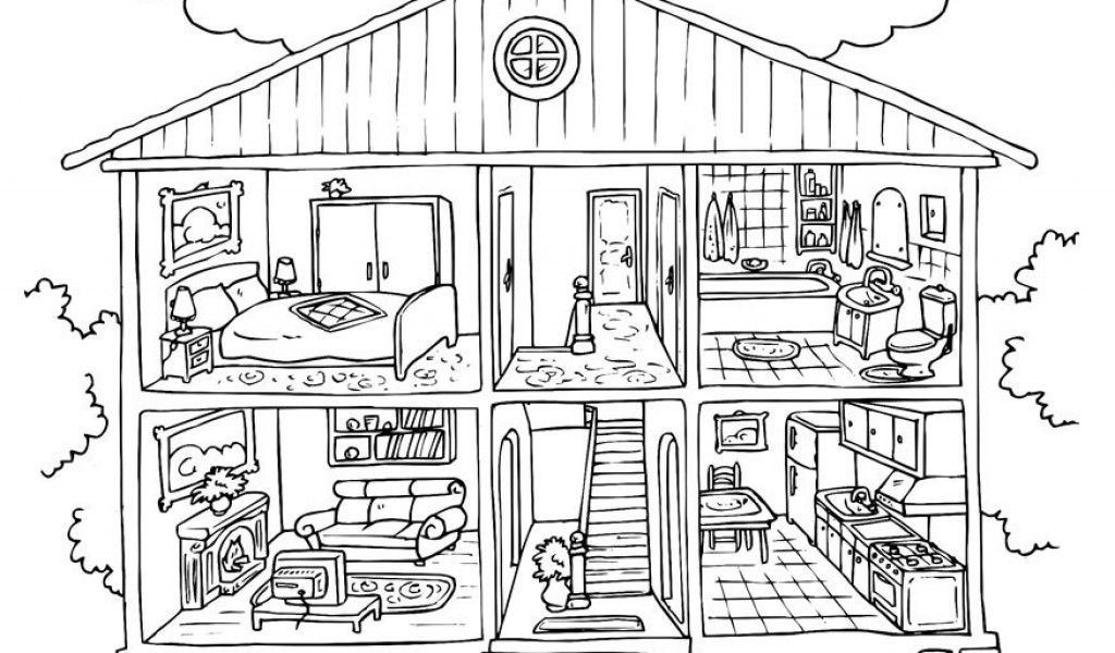 free house coloring pages
