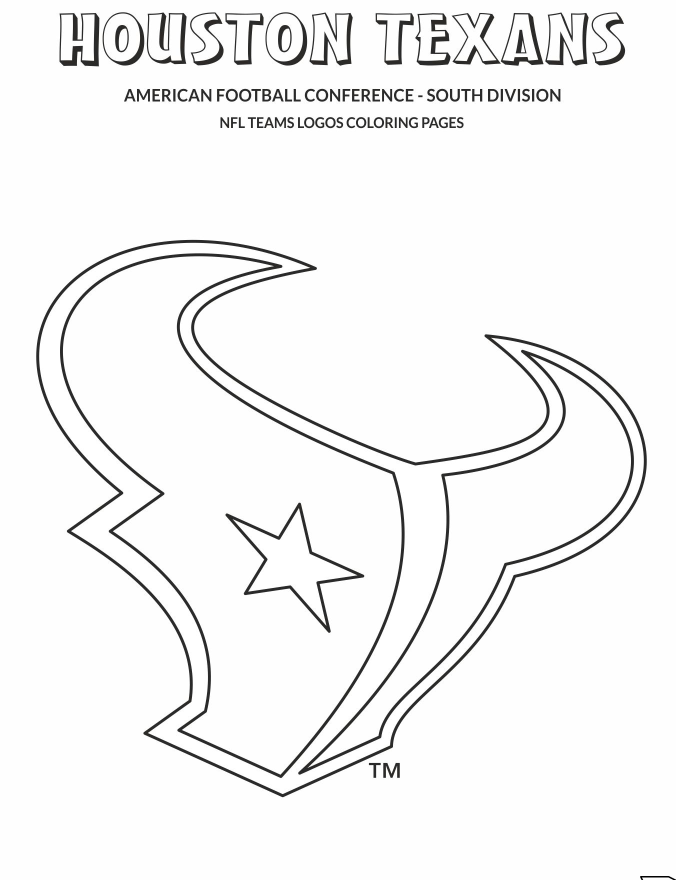 free houston texans coloring pages