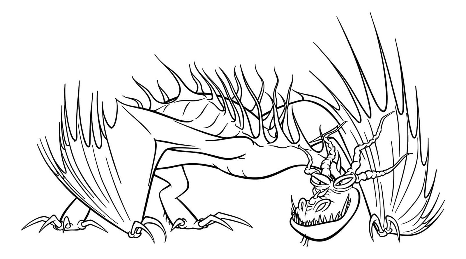 how to train your dragon coloring pages monstrous nightmare