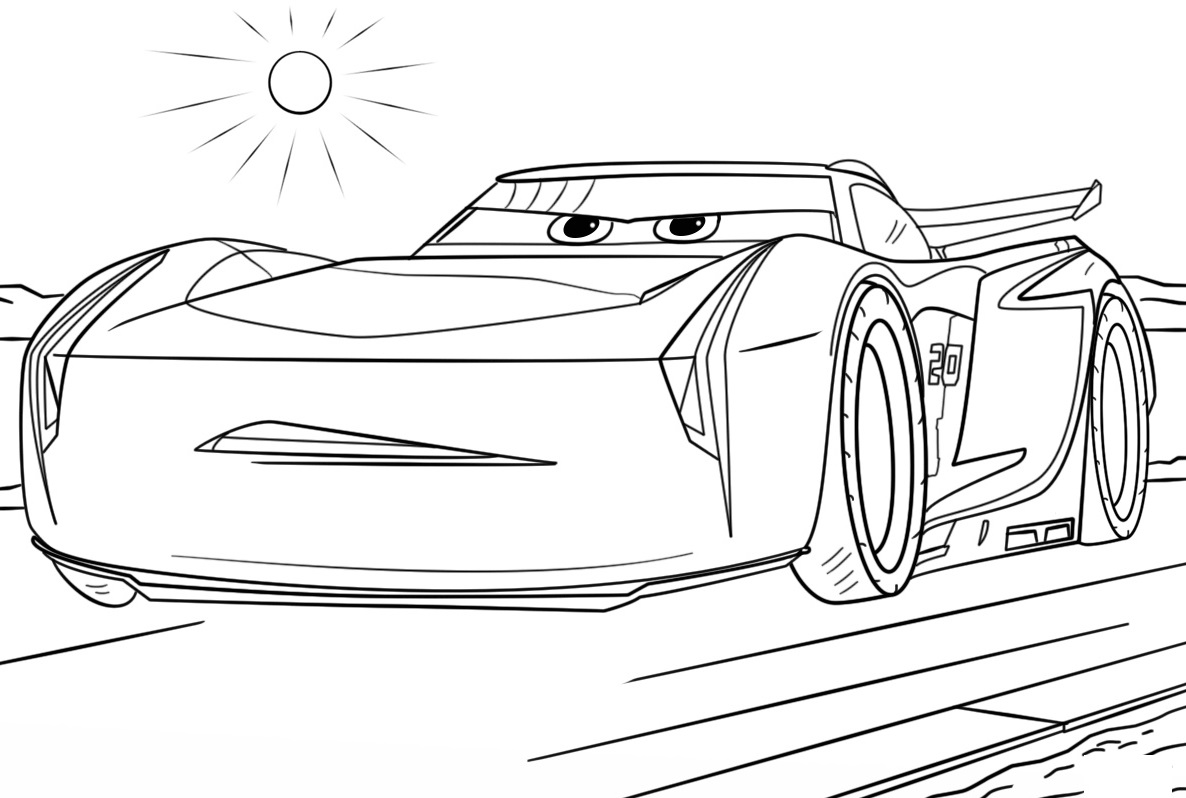 cars jackson storm coloring pages free