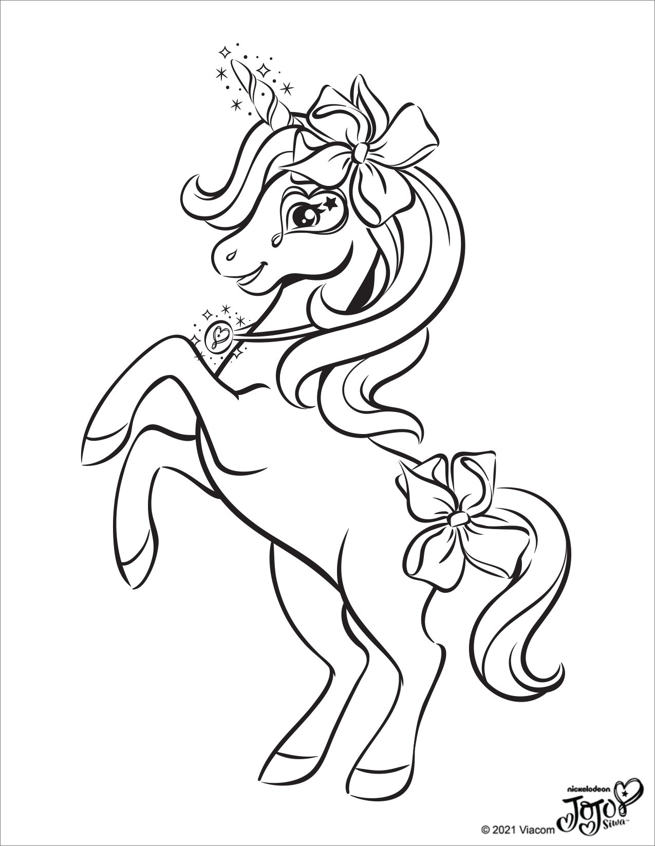 jojo siwa unicorn coloring pages