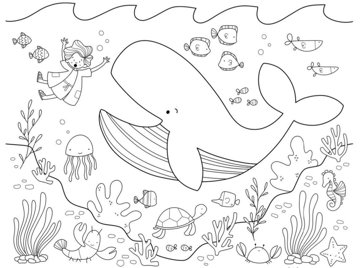 coloring pages jonah and the whale