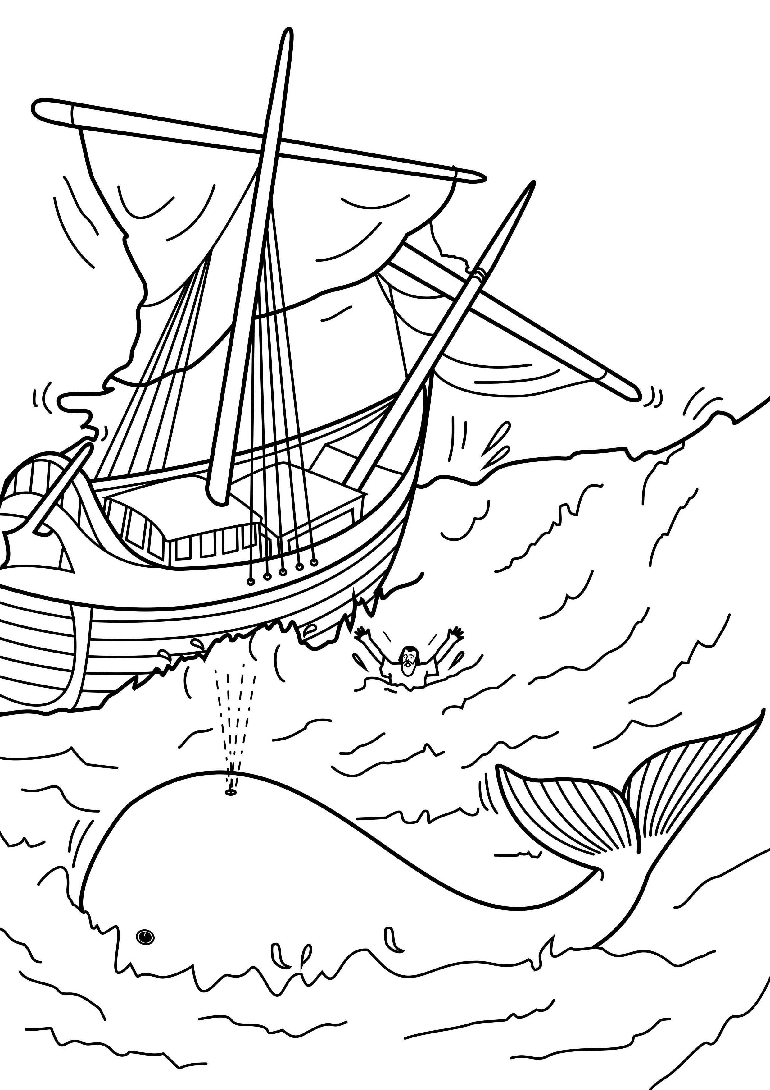 jonah coloring pages bible