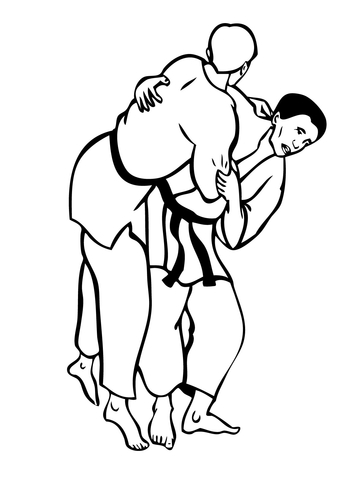free judo coloring pages