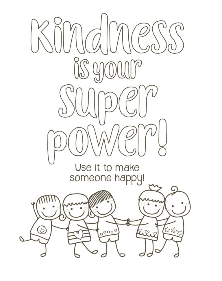 Free Kindness Coloring Pages Pdf To Print