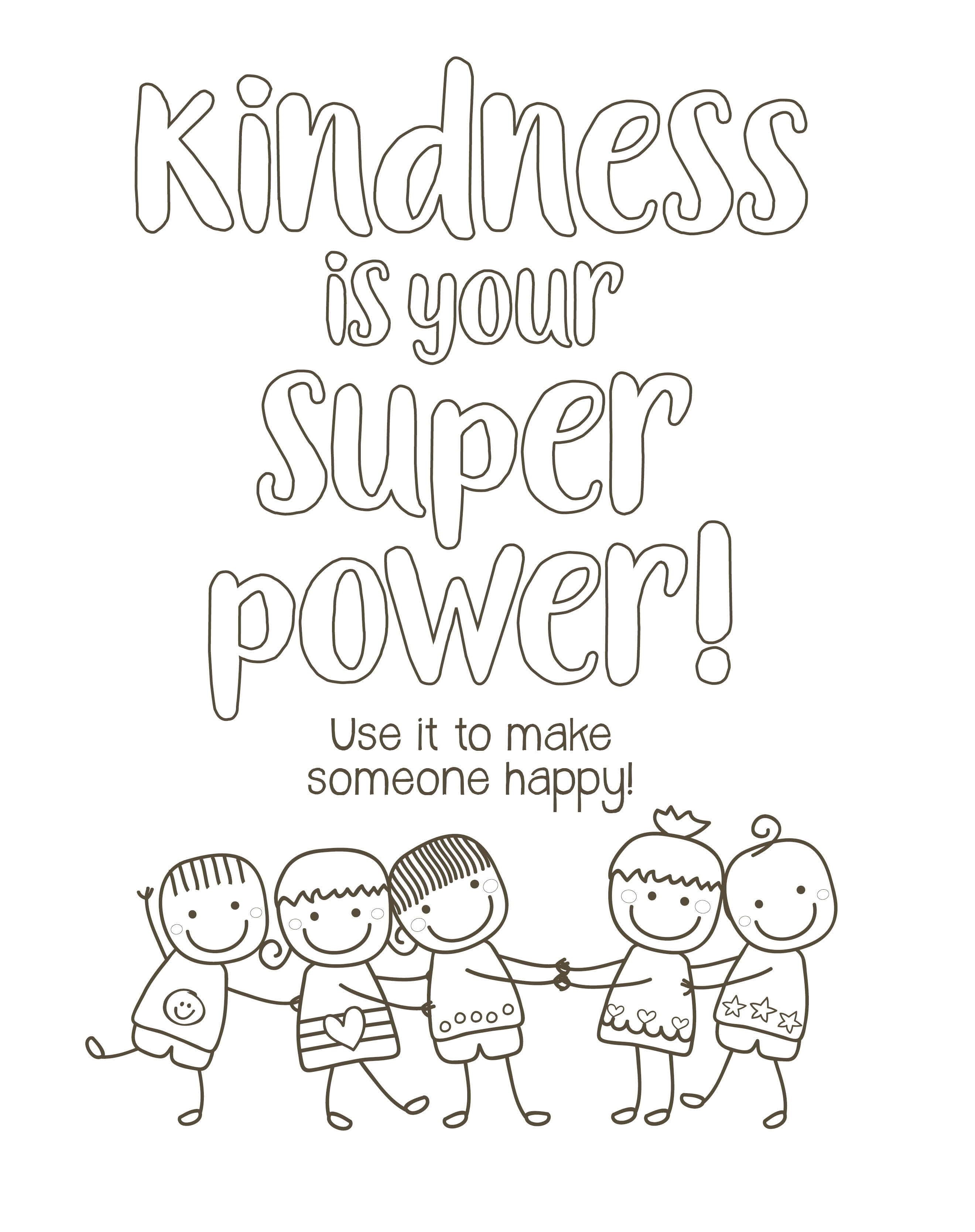 coloring pages kindness