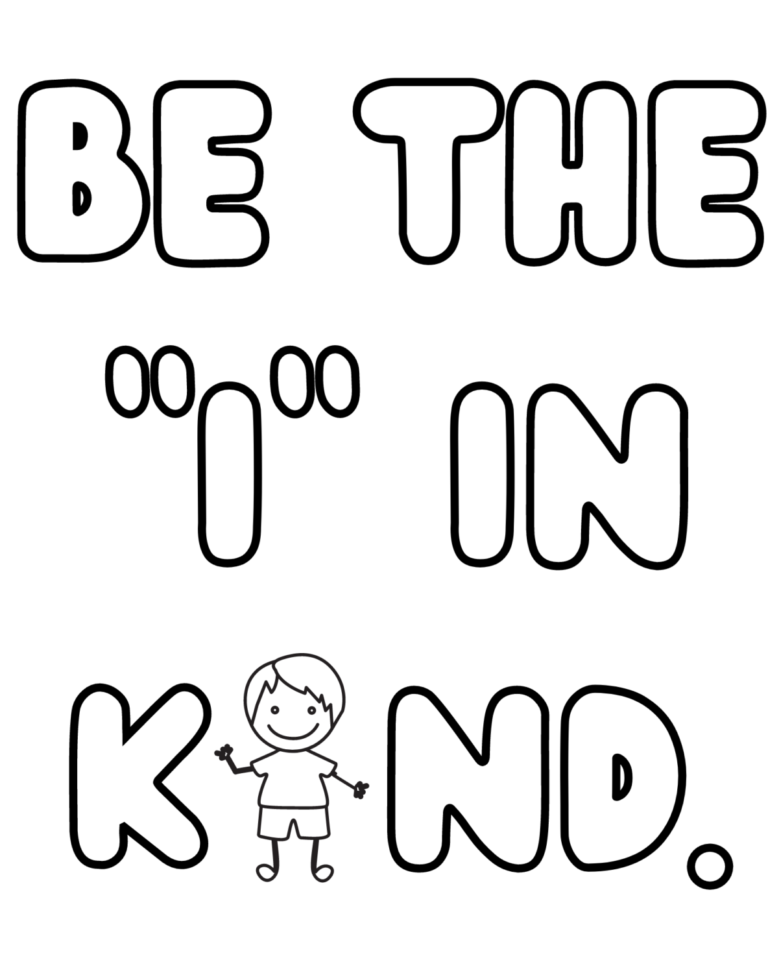 Free Kindness Coloring Pages Pdf To Print