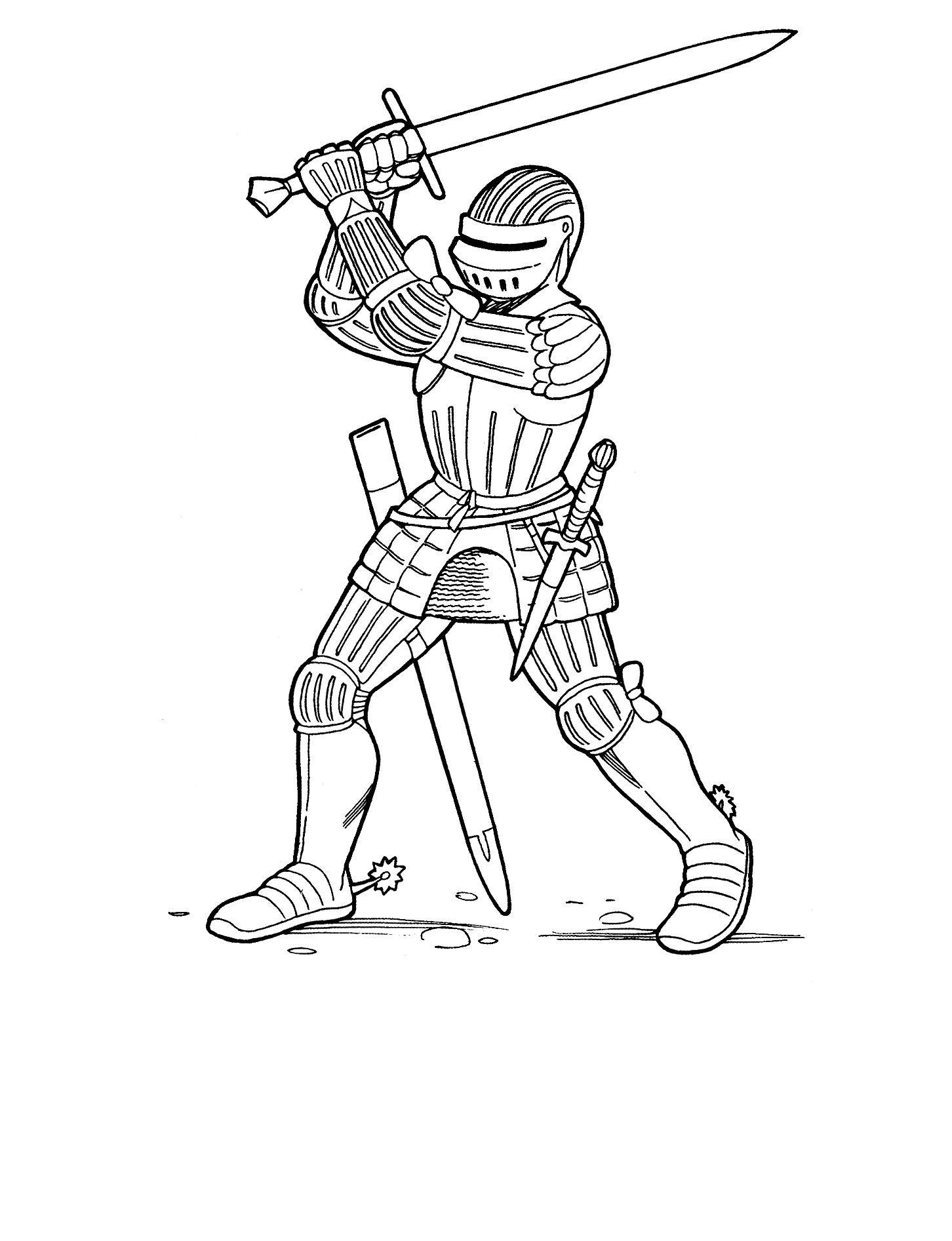 medieval knight coloring pages