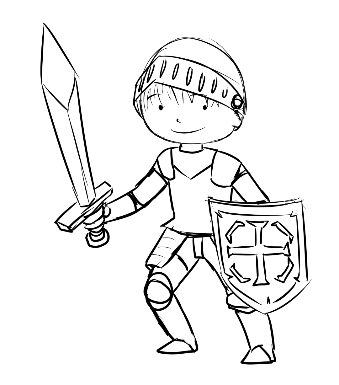 mike the knight coloring pages