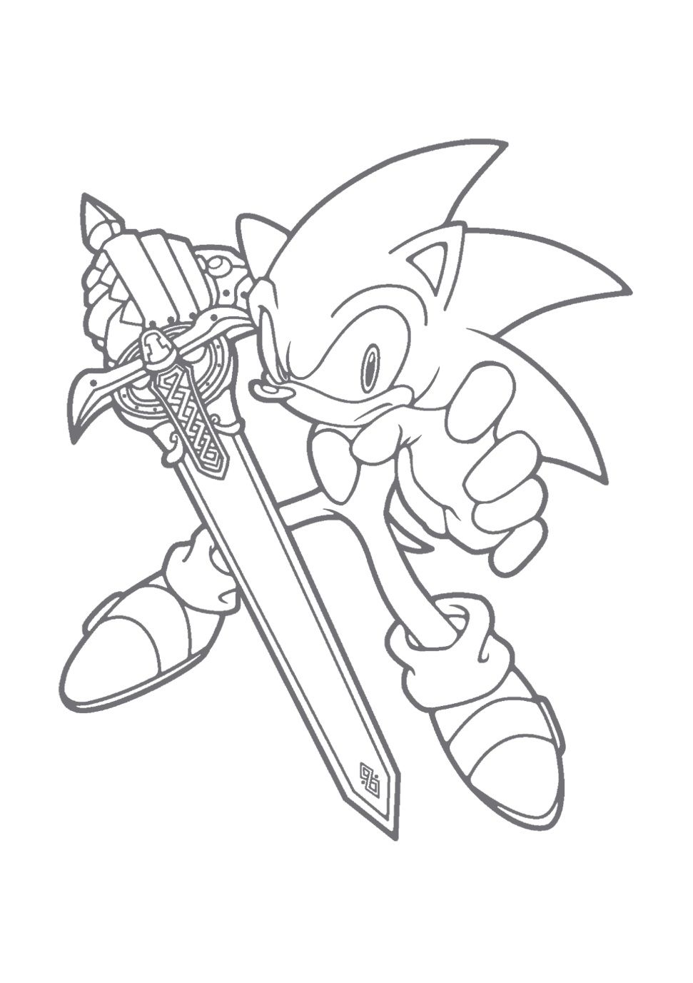 sonic and the black knight coloring pages