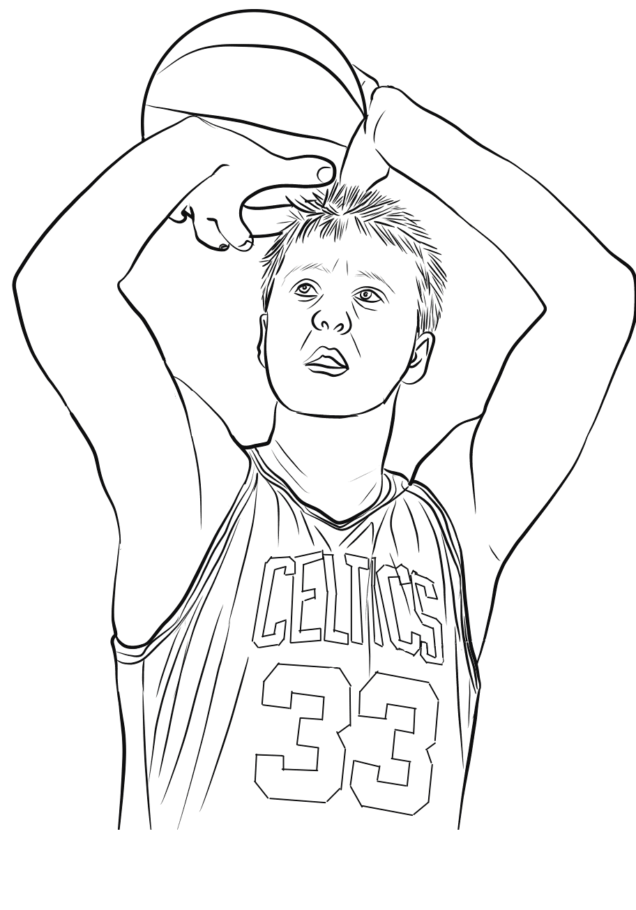 free larry bird coloring pages