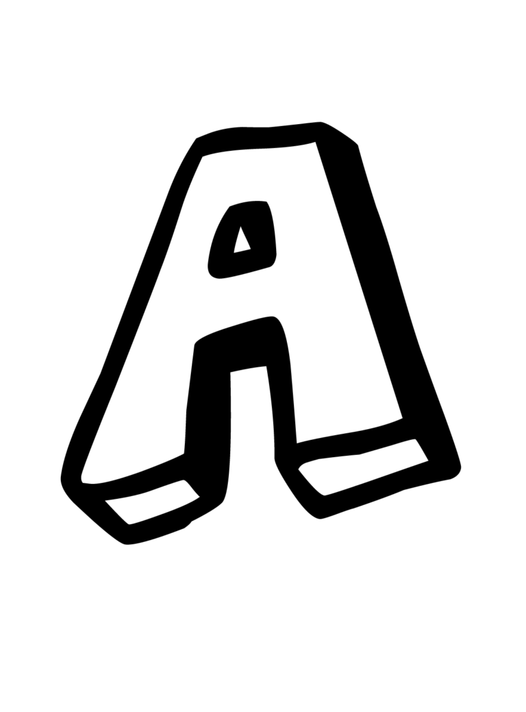 Free Letter A Coloring Pages Pdf For Kids - Coloringfolder.com