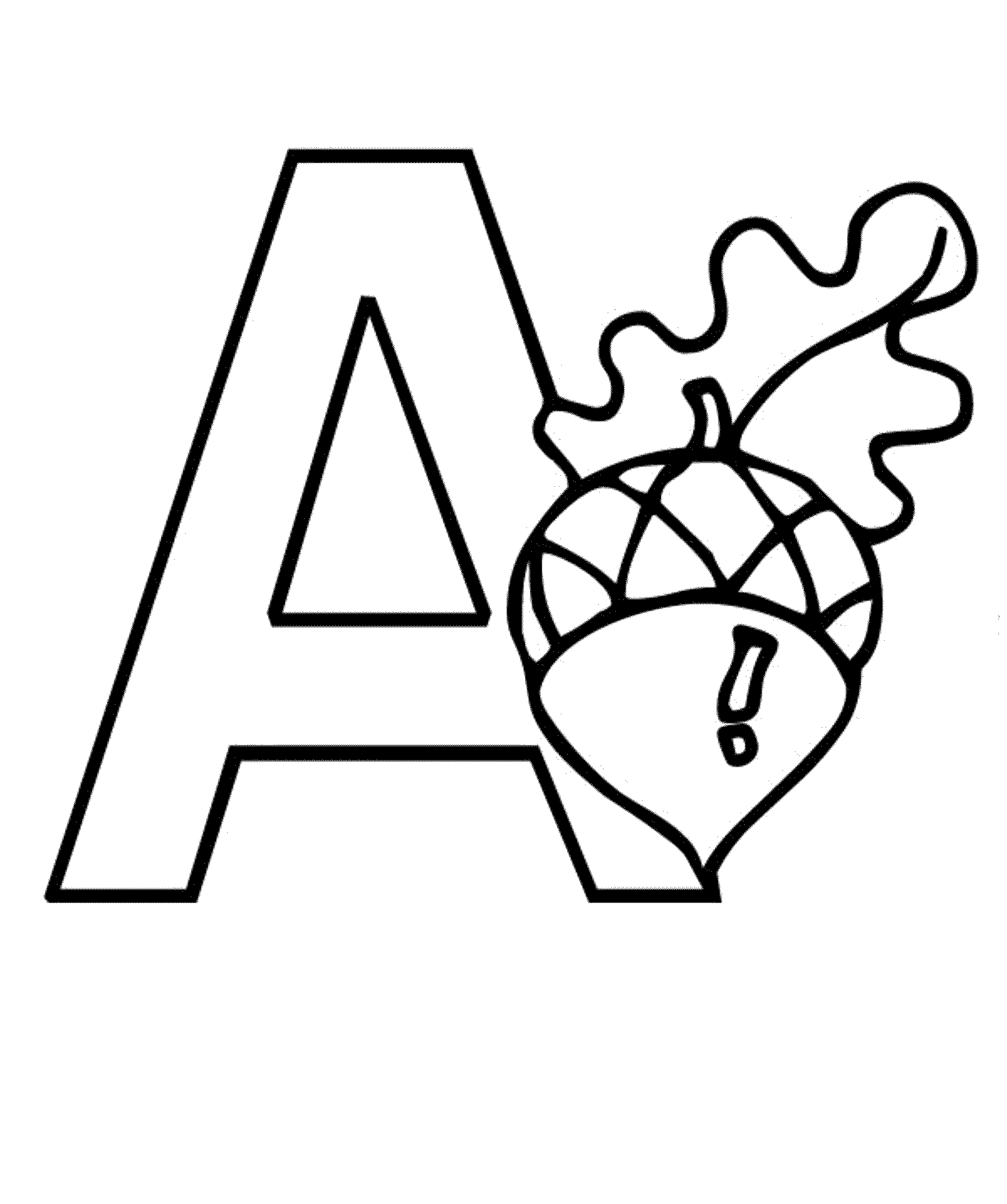 letter a coloring pages for toddlers