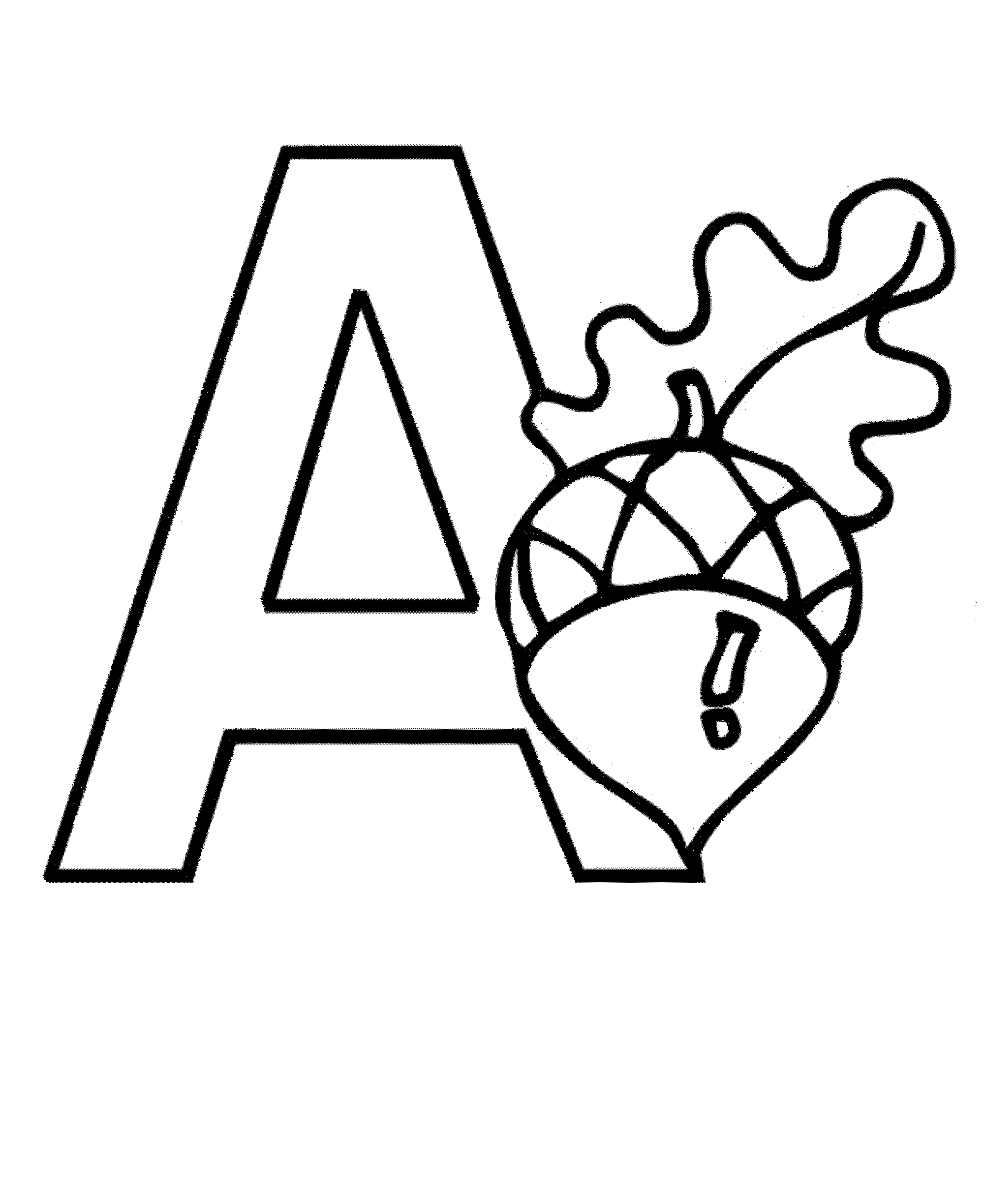 Free Letter A Coloring Pages Pdf For Kids - Coloringfolder.com