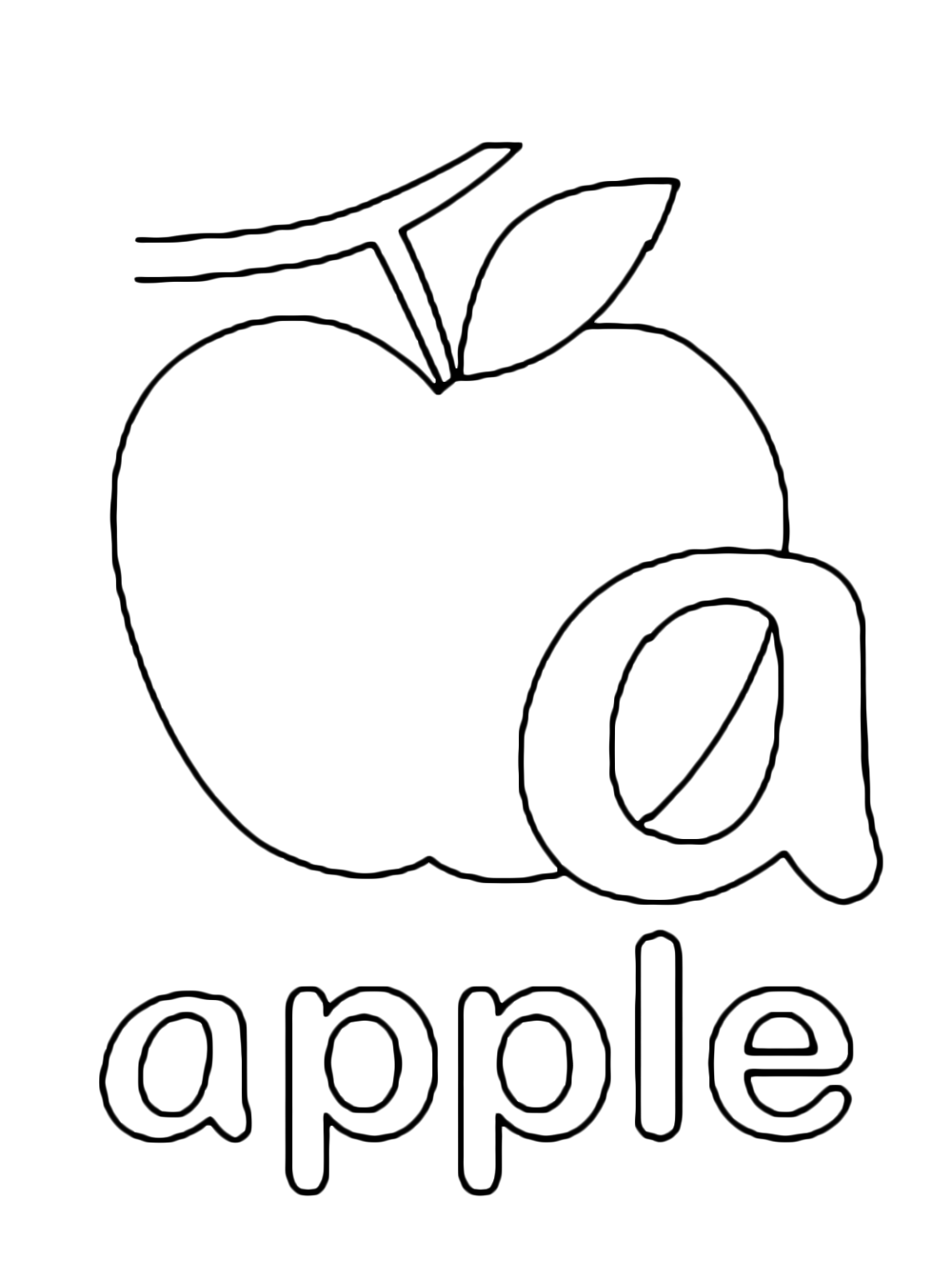 Free Letter A Coloring Pages Pdf For Kids - Coloringfolder.com