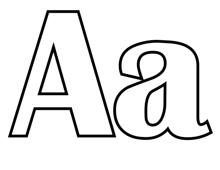 Letter A Printable Free Color