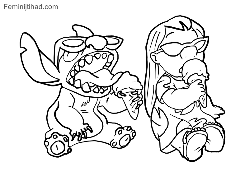free lilo and stitch coloring pages