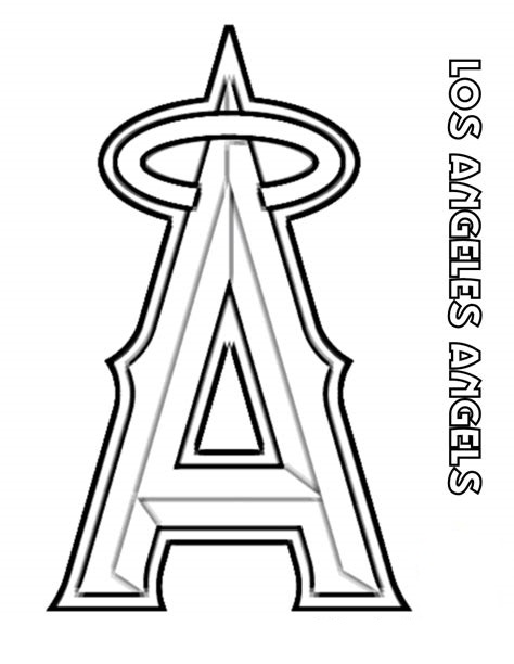 free los angeles angels coloring pages