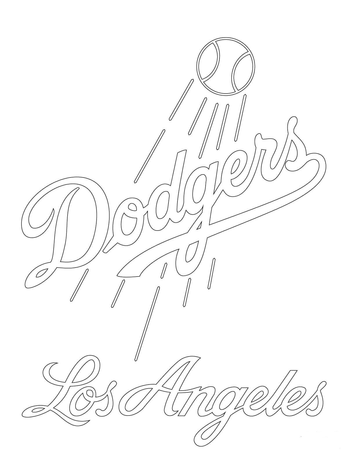 free los angeles dodgers coloring pages