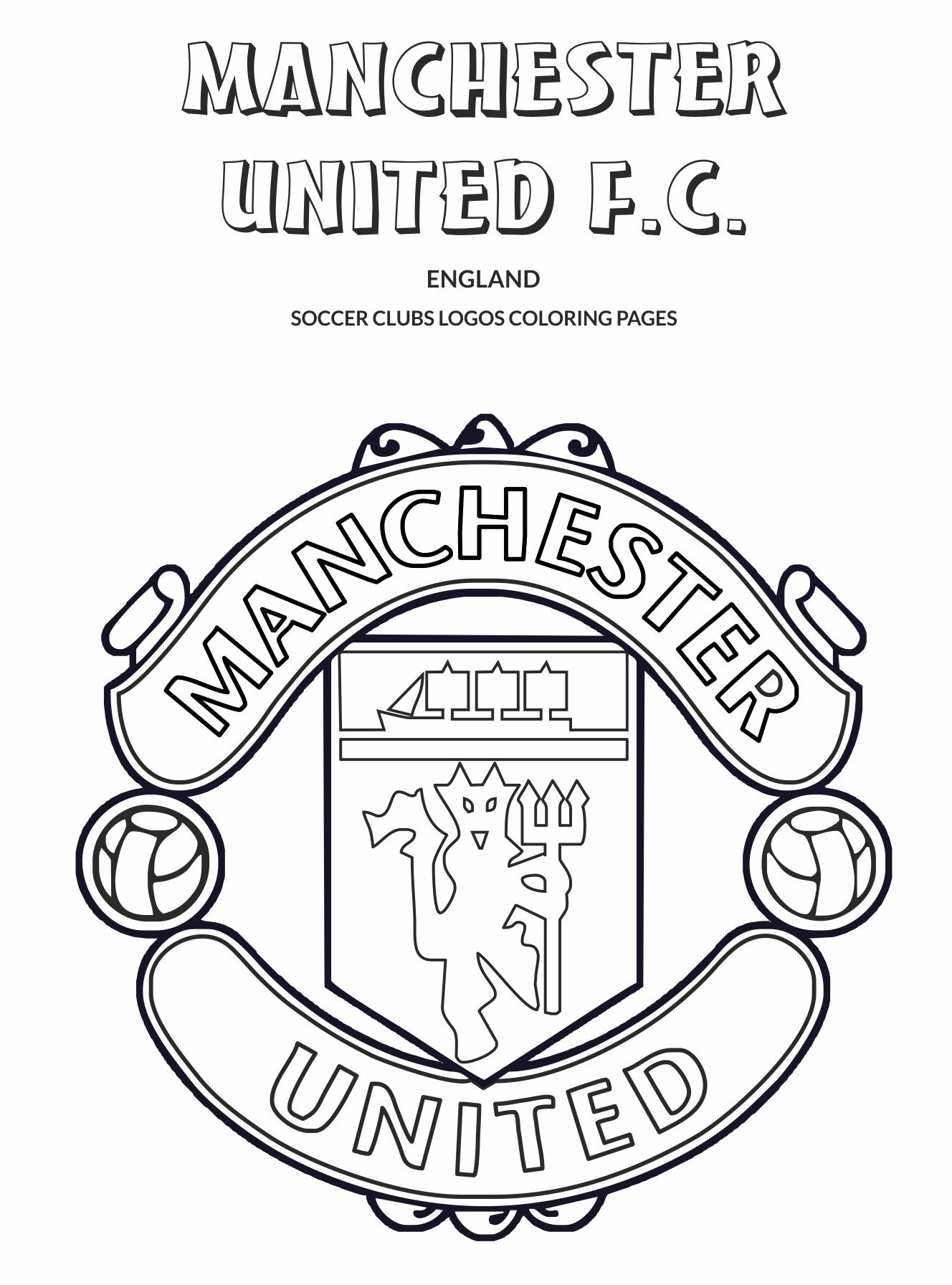 free manchester united coloring pages