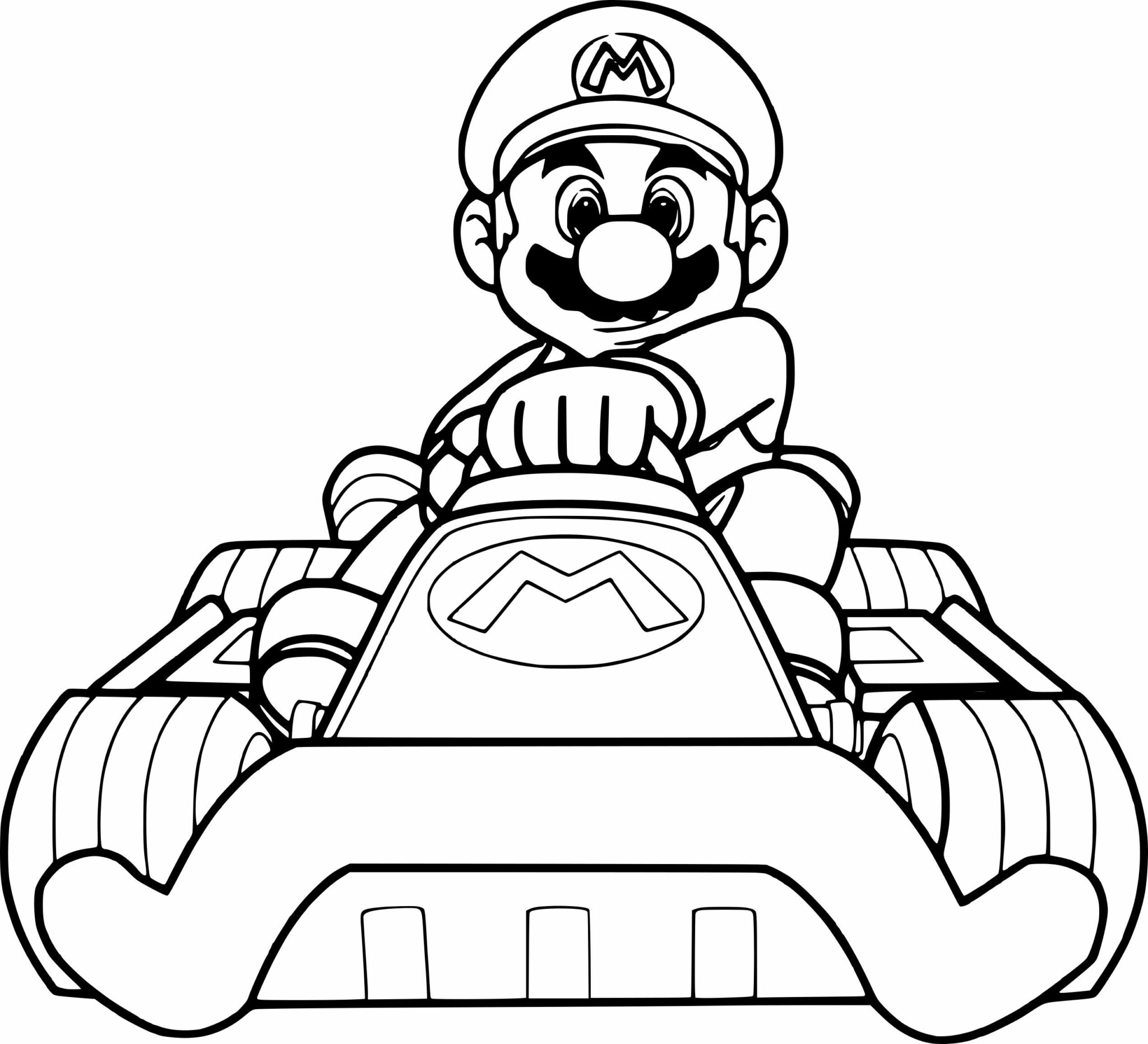 Free Mario Kart Coloring Pages Pdf To Print Coloringfolder