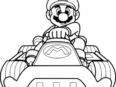 coloring pages mario kart