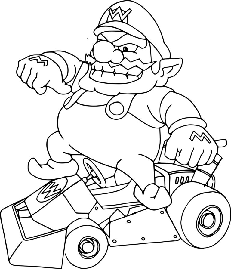 Free Mario Kart Coloring Pages Pdf To Print - Coloringfolder.com