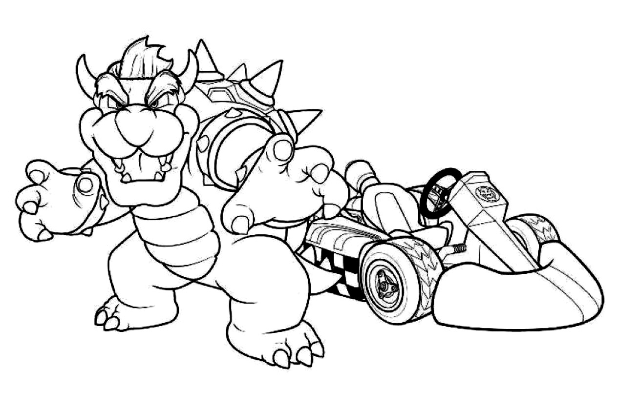 mario kart 8 deluxe coloring pages