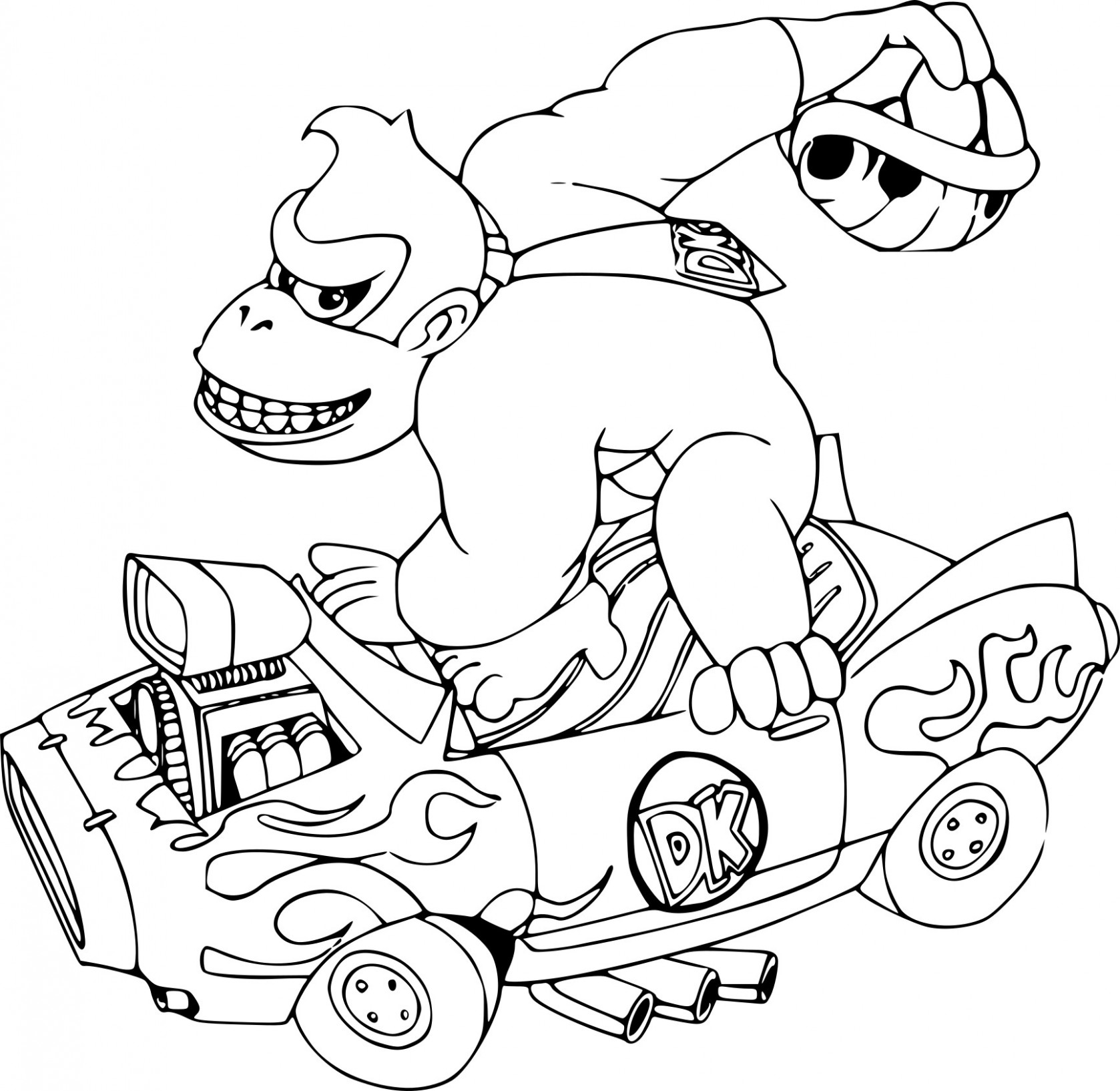 Free Mario Kart Coloring Pages Pdf To Print