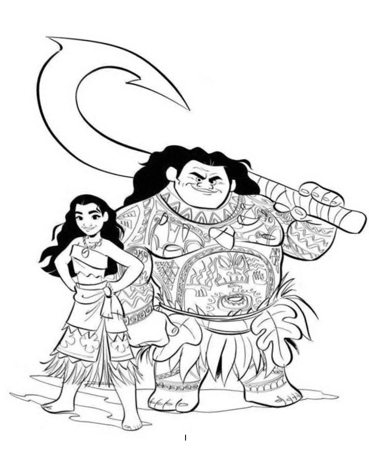 maui coloring pages free