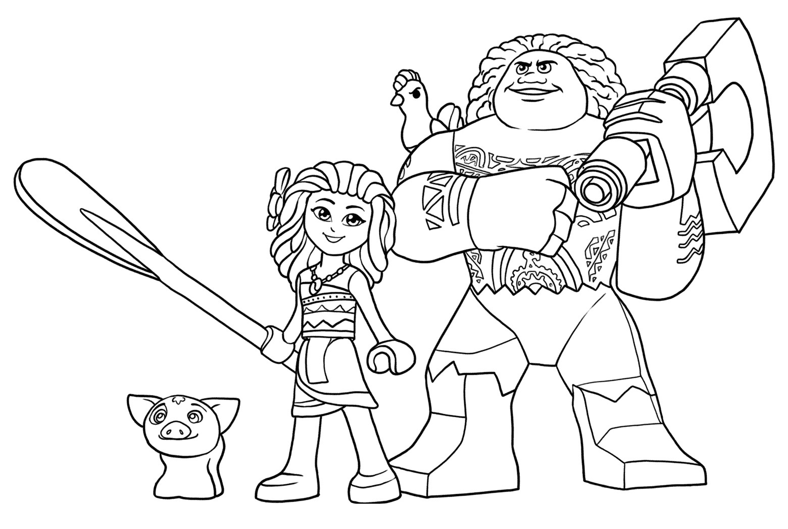 simple maui coloring pages