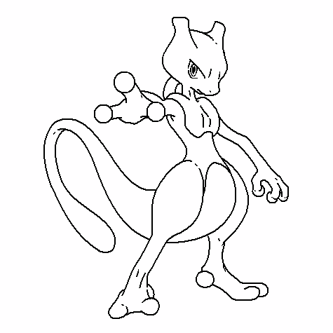 free mewtwo coloring pages