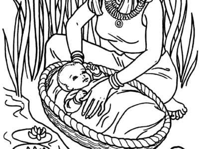 baby moses coloring pages
