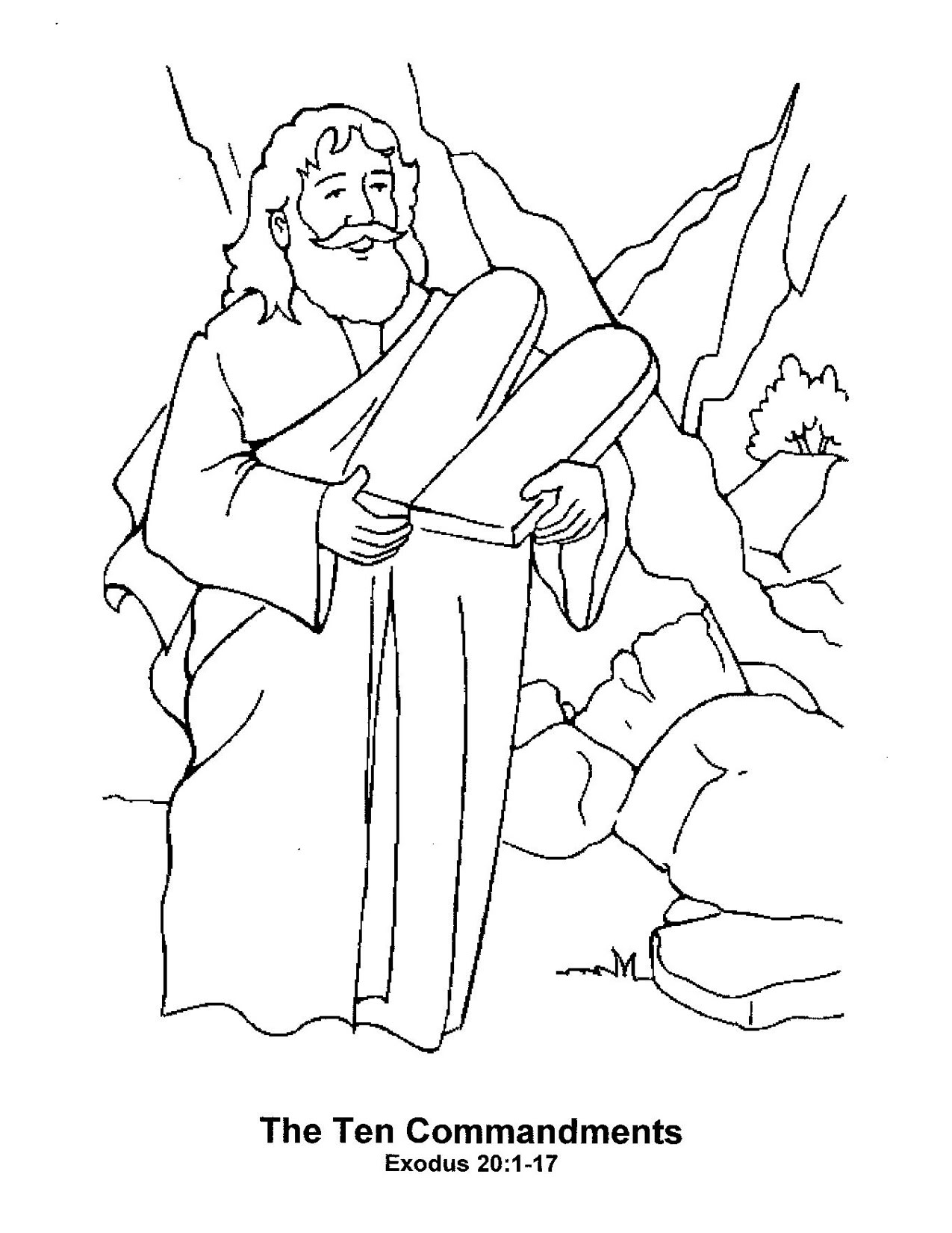 coloring pages moses